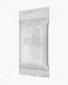 Kraft Wet Wipes Pack Mockup - Half Side View