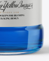 Clear Glass Bottle with Blue Syrup Mockup