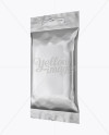 Metallic Wet Wipes Pack Mockup - Half Side View Metallic Wet Wipes Pack Mockup - Half Side View