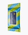 Metallic Wet Wipes Pack Mockup - Half Side View Metallic Wet Wipes Pack Mockup - Half Side View