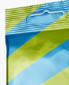 Metallic Wet Wipes Pack Mockup - Half Side View