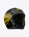 Vintage Motorcycle Helmet Mockup - Right Half Side View