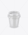 Glossy Small Coffee Cup Mockup (High-Angle Shot)