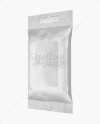 Matte Wet Wipes Pack Mockup - Half Side View