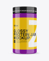 Glossy Protein Jar Mockup