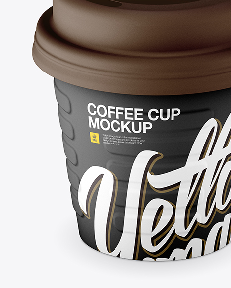 Matte Small Coffee Cup Mockup (High-Angle Shot)