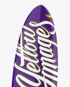 Glossy Surfboard in Sand Mockup - Front View