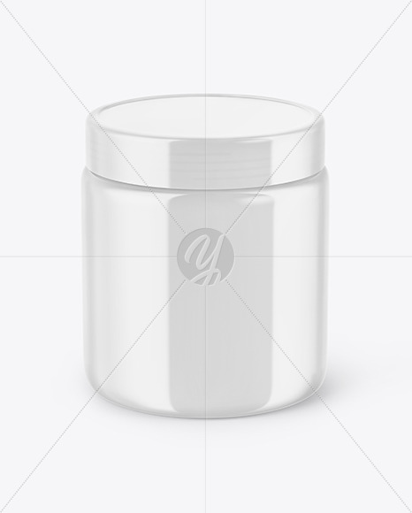 Glossy Plastic Jar Mockup