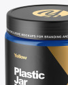 Glossy Plastic Jar Mockup