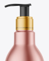 Matte Metallic Bottle with Pump Mockup