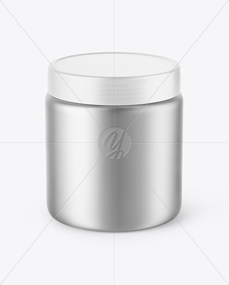 Metallized Plastic Jar Mockup Metallized Plastic Jar Mockup