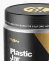 Metallized Plastic Jar Mockup