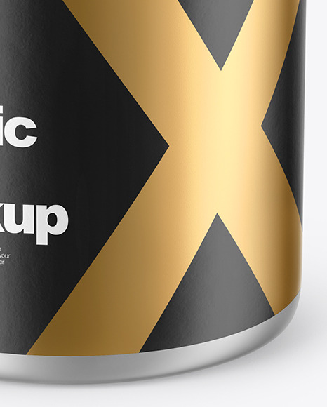 Metallized Plastic Jar Mockup Metallized Plastic Jar Mockup