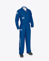 Worker Uniform (Coveralls) Mockup – Front Half Side View