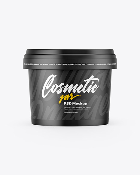 Plastic Cosmetic Jar Mockup