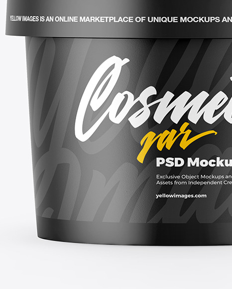 Plastic Cosmetic Jar Mockup