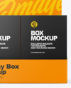 Glossy Display Box w/ Boxes Mockup