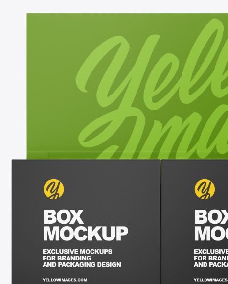 Matte Display Box w/ Boxes Mockup