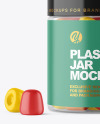 Plastic Jar with Gummies Mockup