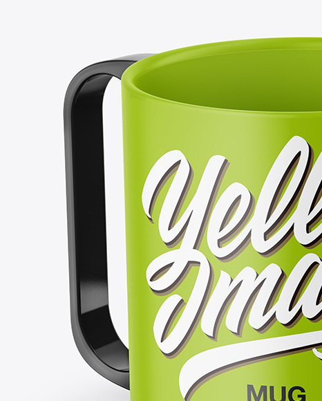 Two Matte Mugs Mockup