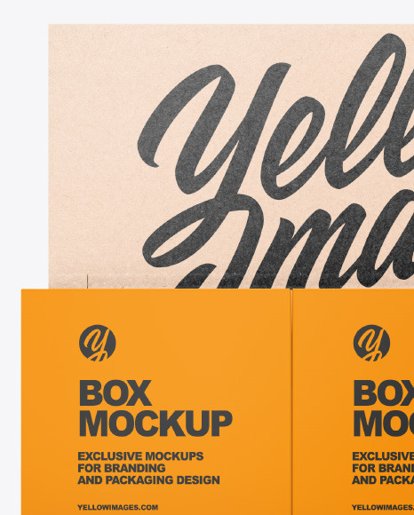 Kraft Display Box w/ Boxes Mockup