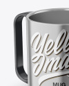 Two Glossy Metallic Mugs Mockup