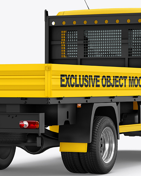 Tipper Van Mockup - Back Half Side View