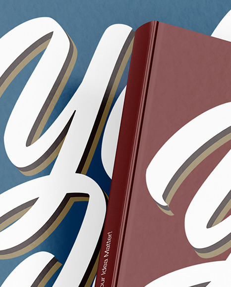 Three Hardcover Books Mockup