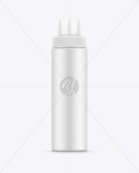 3 Hole Plastic Sauce Bottle Mockup