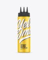 3 Hole Plastic Sauce Bottle Mockup
