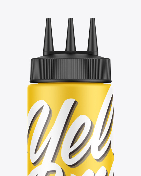 3 Hole Plastic Sauce Bottle Mockup