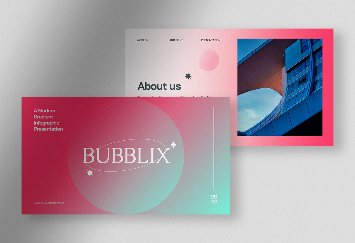 Bubblix - Cotton Candy Modern Gradient Infographic Presentation