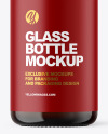 Amber Glass Cosmetic Bottle with Pump Mockup Amber Glass Cosmetic Bottle with Pump Mockup