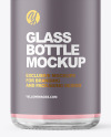 Clear Glass Cosmetic Bottle with Pump Mockup Clear Glass Cosmetic Bottle with Pump Mockup