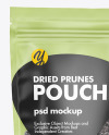 Frosted Plastic Pouch w/ Dried Prunes Mockup