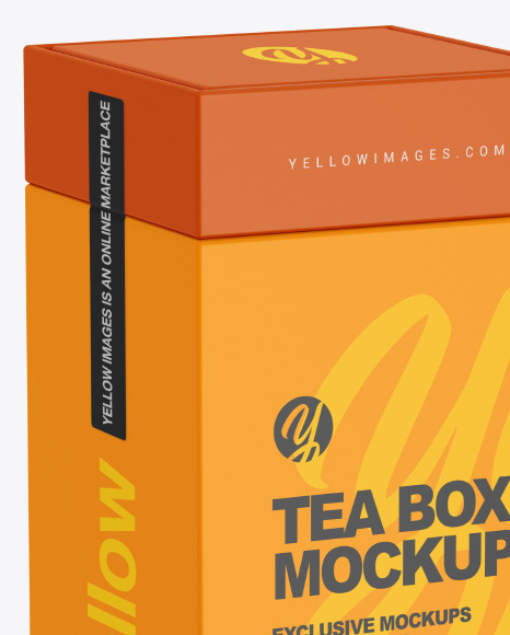 Square Tea Box Mockup