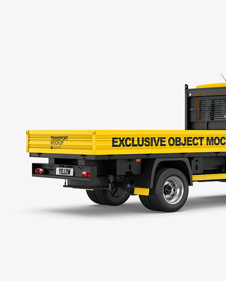 Tipper Van Mockup - Back Half Side View