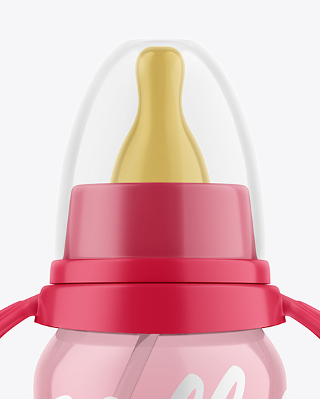 Clear Baby Bottle Mockup