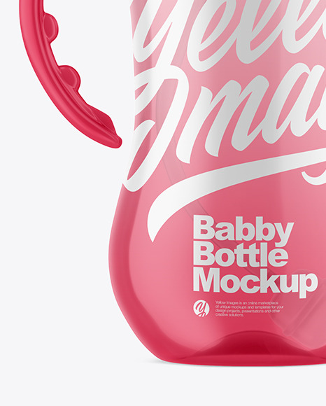 Clear Baby Bottle Mockup