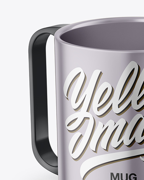 Two Matte Metallic Mugs Mockup