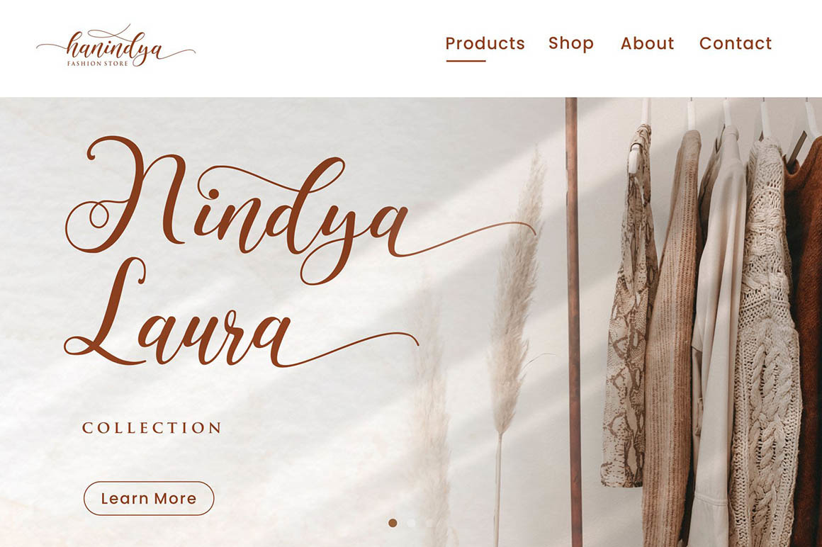 Hanindya - Elegant Calligraphy Script Font