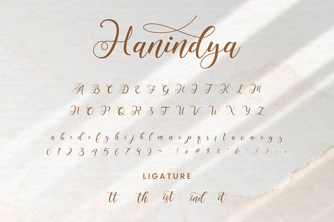 Hanindya - Elegant Calligraphy Script Font