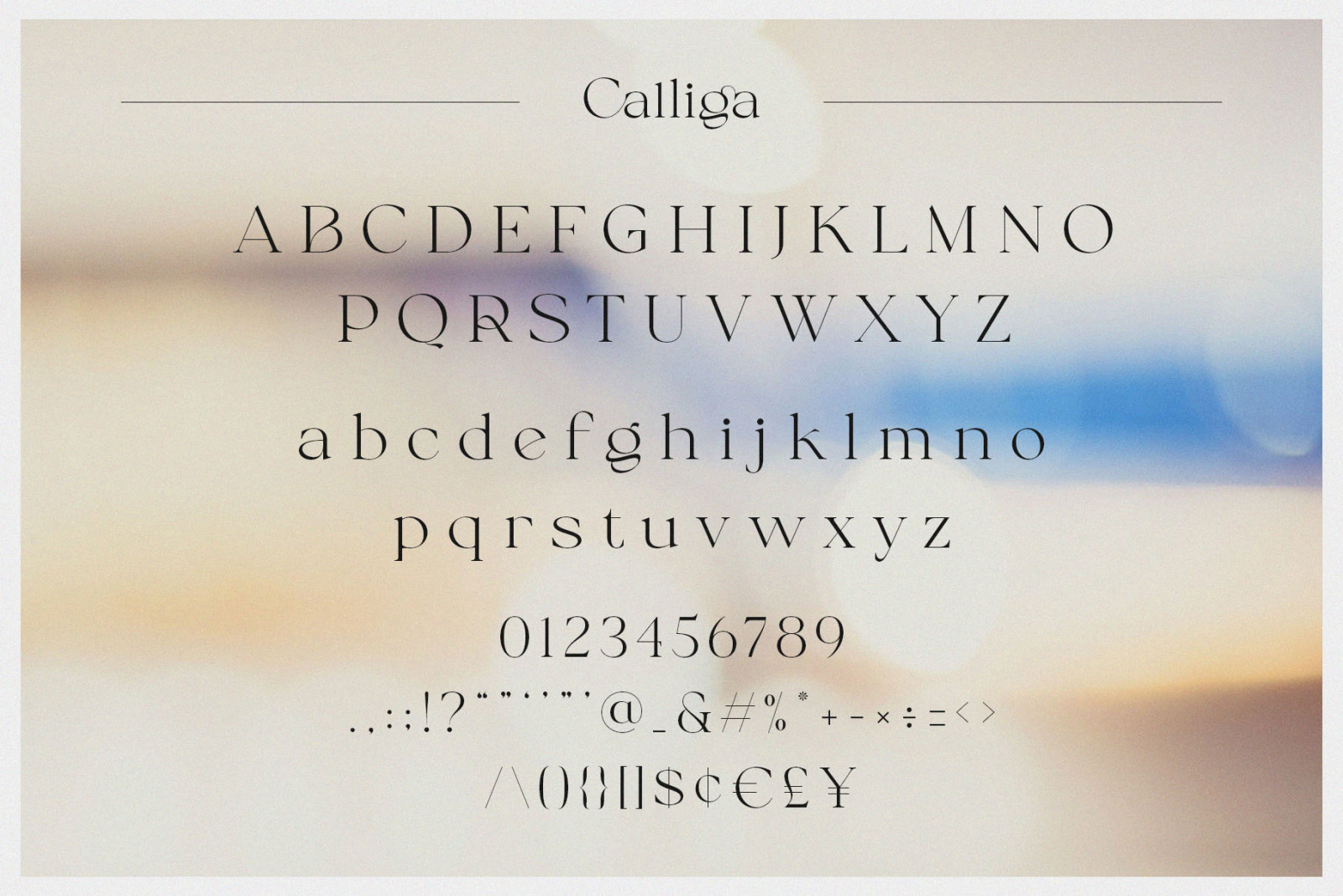 Calliga // Stylish Ligature Serif