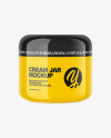 Glossy Plastic Cream Jar Mockup