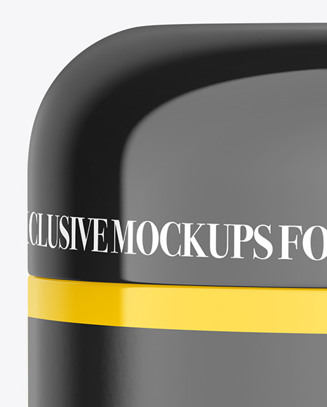 Glossy Plastic Cream Jar Mockup