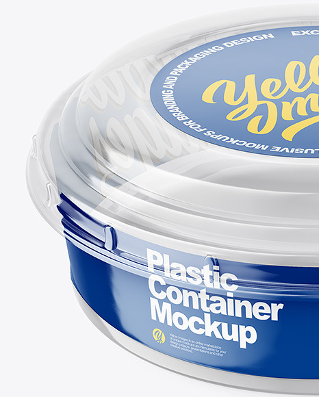 Empty Plastic Container Mockup