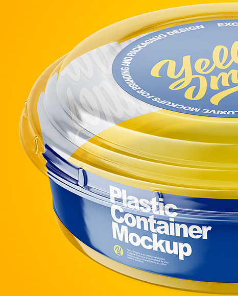 Empty Plastic Container Mockup