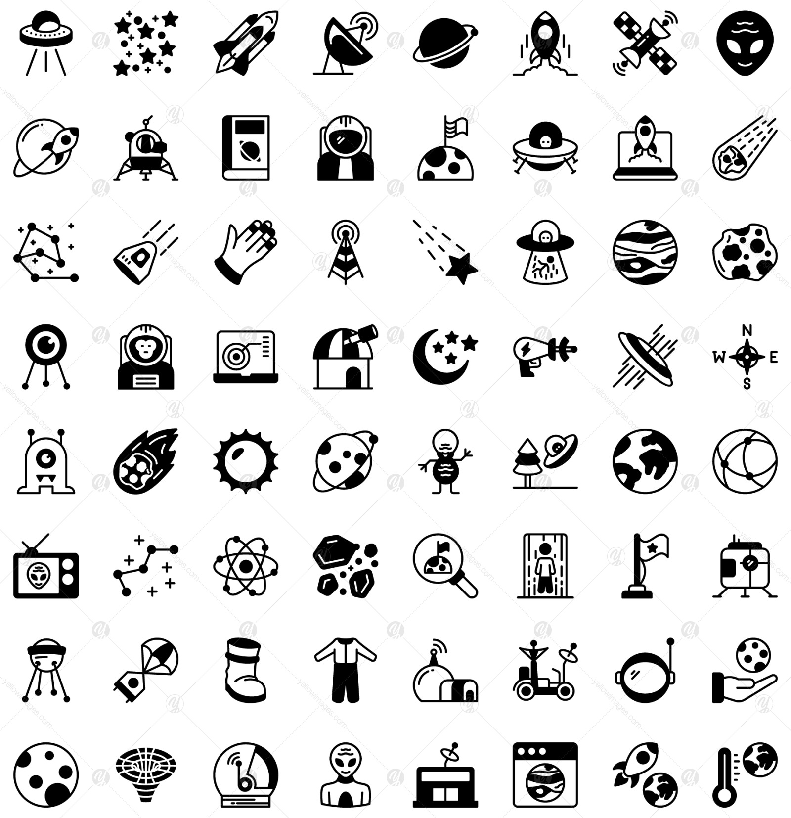 70 Space Colored Line Icons Pack 70 Space Colored Line Icons Pack