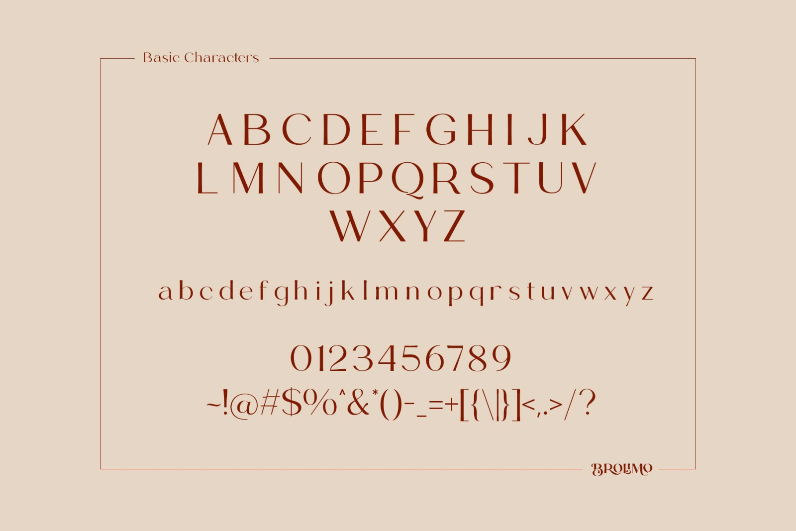 Brolimo Typeface