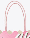 Kraft Paper Basket with Handles Mockup